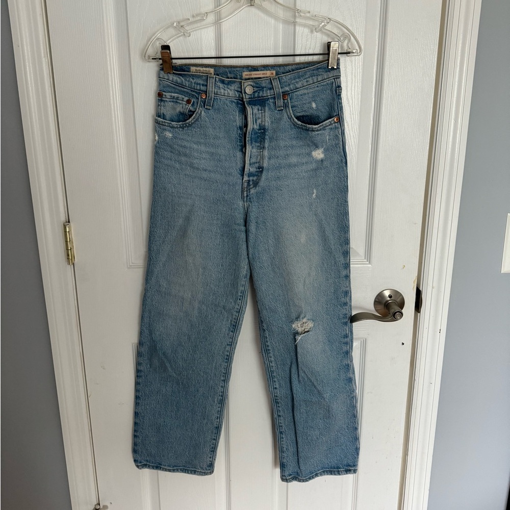 LEVI ribcage straight ankle jean